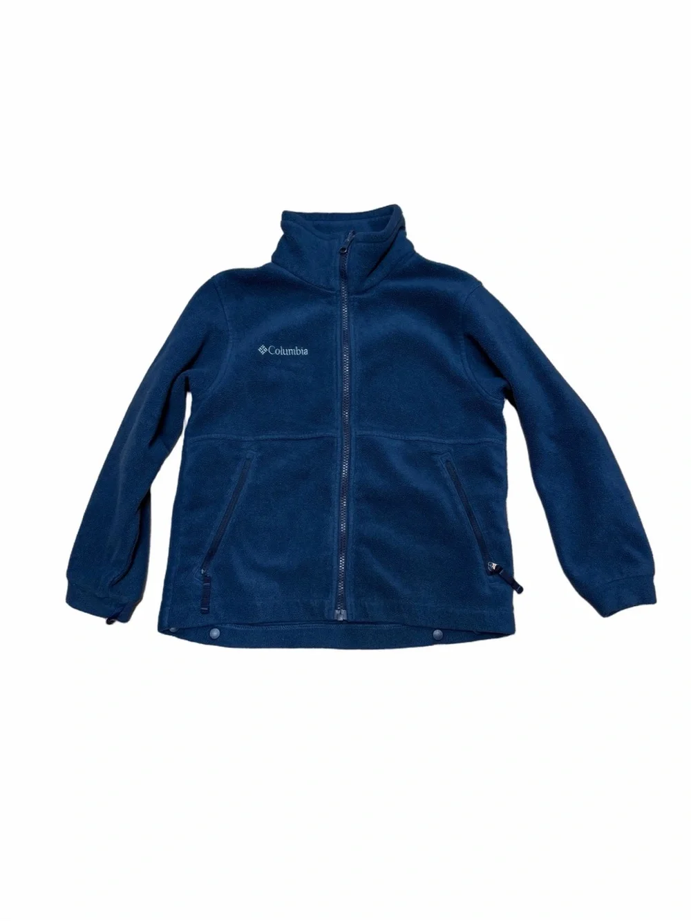 Columbia Vertex Youth 8 Blue Full Zip Fleece Jacket Outdoor Hiking Zip Pockets